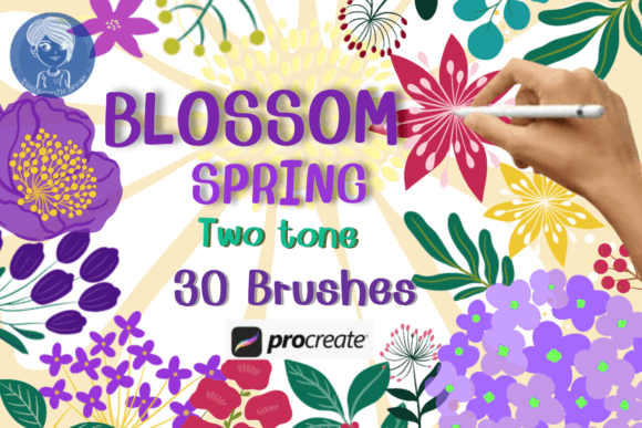 Download Blossom Spring Brush Stamp Procreate - Premium Resources